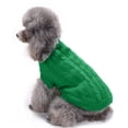 thumbnail image 6 of Stripe Dog Vest Fleece Mountaineer Coat Warm Windproof Polyester Jacket for 2-30 Lbs All Seasons Outdoor Pet Apparel,Green Size XL, 6 of 9