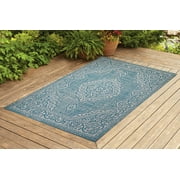 Benissimo Contemporary Indoor / Outdoor Area Rug PALACE Collection I 4x6 I Turquoise