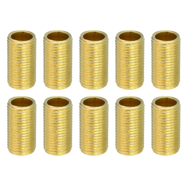 Adaptador de tubo hueco roscado de latón de 15mm de Uxcell, conector de tubo, paquete de 15mm 10
