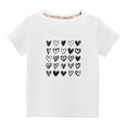 thumbnail image 2 of Wavsuf Kids T-Shirts Girls and Boys Summer Solid Printed Casual White Shirts Size 7-8 Years, 2 of 4
