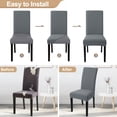 thumbnail image 4 of Juego de 4 Fundas Elásticas Grises para Sillas de Comedor SearchI, 4 of 7