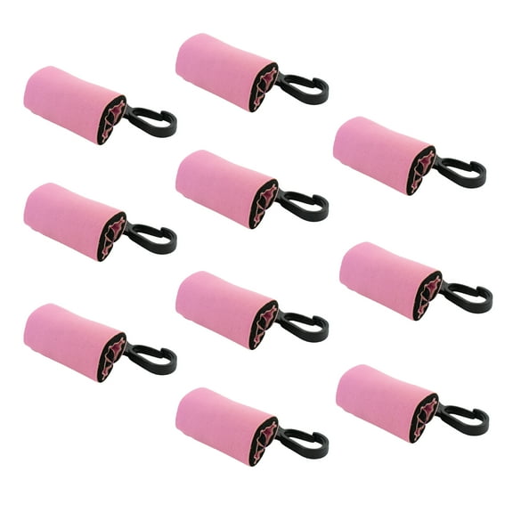 Kage 10 Clip-On Neoprene Pink Sleeve Lip Balm Holsters LIPSTICK HOLDER Key Chain