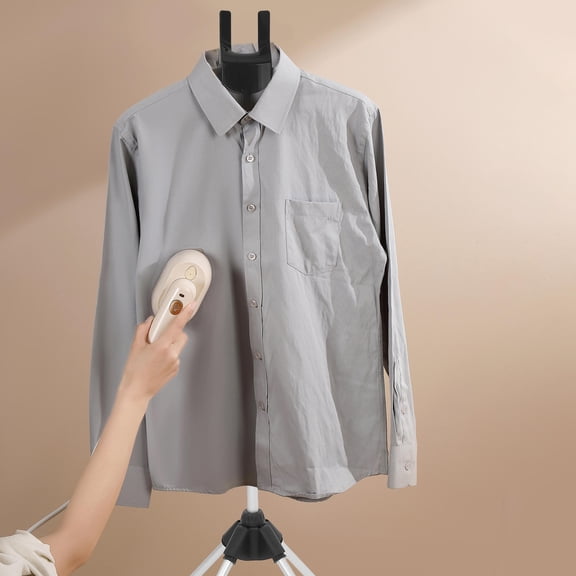 Pretyzoom Stable Black Clothes Steamer Stand with Built-in Ironing Board for Home