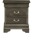 thumbnail image 4 of Glory Furniture Louis Phillipe 2 Drawer Nightstand in Gray, 4 of 14