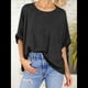 thumbnail image 5 of Camiseta Holgada Informal de Verano de Corta para Mujer. Negro XXL, 5 of 10