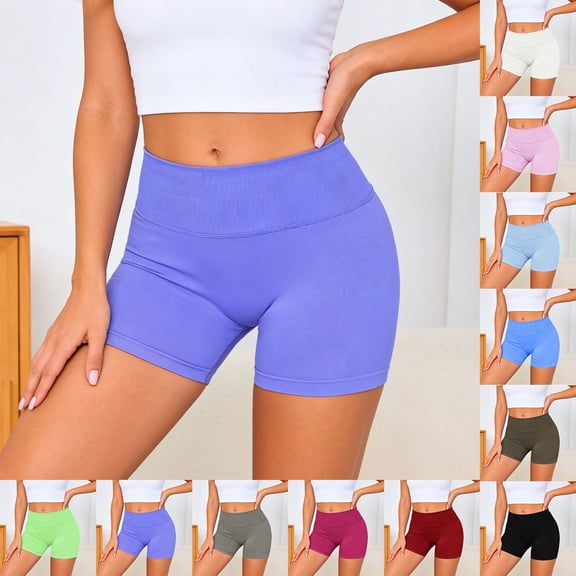 MuXiKeJi Clothes Workout Gym Shorts Women,High Waisted Seamless Lifting Sports Shorts Biker Running Athletic Booty Shorts for Women