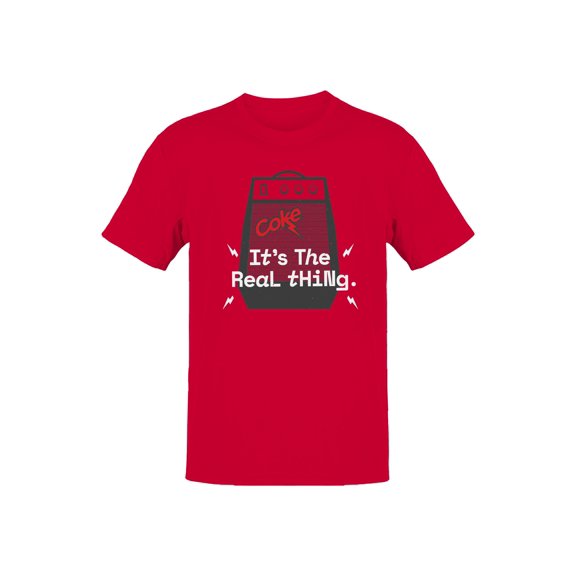 Officially Licensed Coca Cola Coke Amp: It's The Real Thing Men's T-shirt