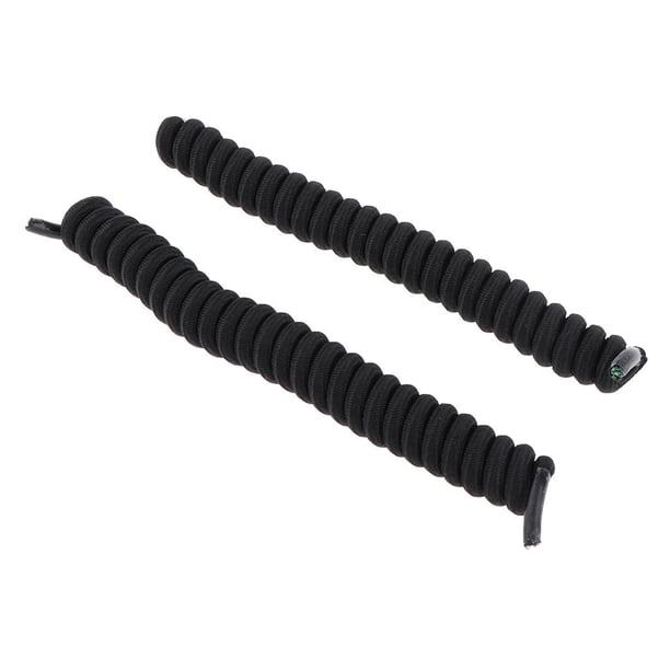 1 par de bobinas elásticas para /adultos sin atar cordones de zapatos String Negro Hugo Sin cordones de zapatos