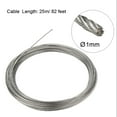 thumbnail image 2 of Uxcell 1mm Dia 25m 82ft Length 304 Stainless Steel Wire Rope Cable Uncoated for Hoist Pulley Wheel, 2 of 5