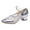 Silver, variant on Fukaraa Breathable Mesh Latin Dance Shoes Women - 2025 Middle Heel Single Shoe for Practice