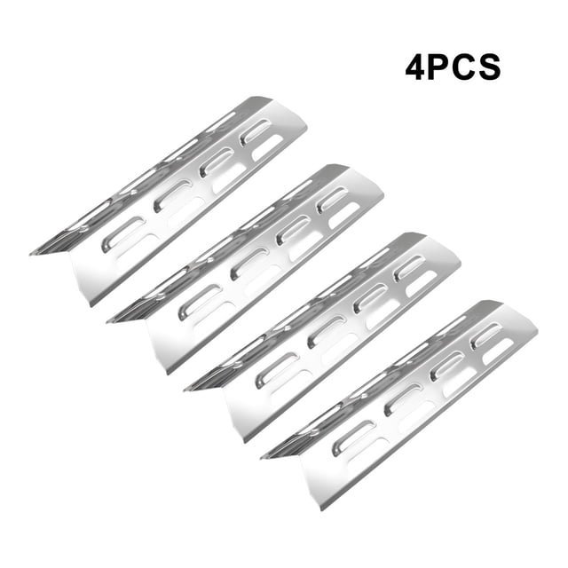 BUYISI 4*Heat Plates Stainless Steel Bbq Gas Grill Heat Plate Shield Tent Replacement For Backyard Heat Deflector Heat Diffuser Flame