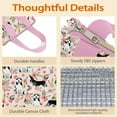 thumbnail image 4 of Husky and Pink Pioneer Flower Insulated Lunch Bag for Women & Adults,Large Portable Soft Cooler Lunch Bag,Thermal Food Storage Tote with Pearl Cotton,8.66L,8.75x5.75x9.5 Inch, 4 of 6