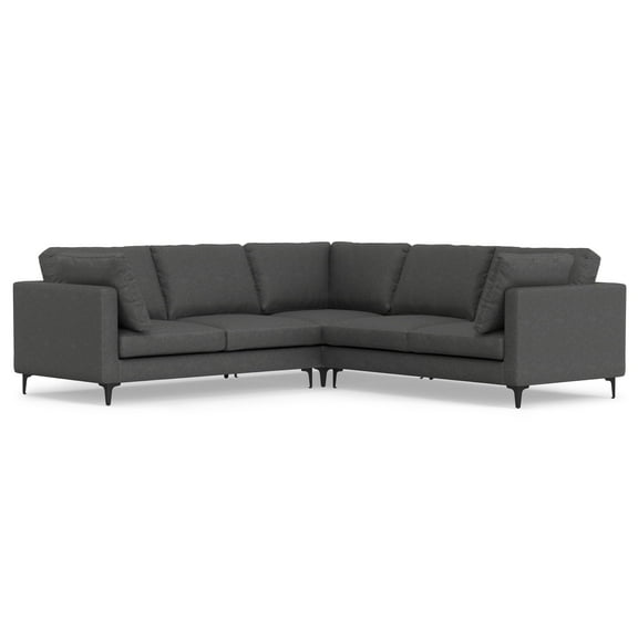 Simpli Home Ava Mid Century Corner Sectional Sofa