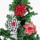 thumbnail image 2 of 5x tela escocesa de Navidad Artificial flor árbol colgante fiesta de Navidad decoración del hogar, 2 of 5