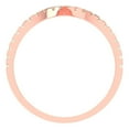 thumbnail image 5 of 0.12 ct Brilliant Round Cut Natural Morganite 14k Rose Gold Stackable Band SZ 10.75, 5 of 6