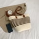 thumbnail image 4 of Bolso de ganchillo para mujer, bolso de hombro de paja suave, bolso de playa de viaje de verano (café), 4 of 8