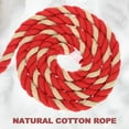 thumbnail image 3 of Uxcell Tug of War Rope 1 Inch x 50 Feet Natural Thick Cotton Rope Twisted Cotton Rope, Red Brown, 3 of 7