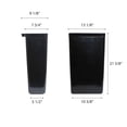 thumbnail image 5 of Restaurant Utility Cart Trash Bin, 13x9.25x22 Inch Durable Polyethylene Waste Container, Easy Clean Design for Service, Commercial Use, Black, 5 of 5
