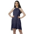 thumbnail image 1 of Moomaya Printed Halter Dresses Women High Neck Sleeveless Tunic Women Clothing, 1 of 6