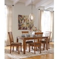 thumbnail image 4 of Bowery Hill Upholstered Dining Side Chair in Rustic Brown (Set of 2), 4 of 8