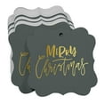 thumbnail image 3 of Inkdotpot Real Gold Foil Merry Christmas Tags Favor Bracket Shape Hang Pack Of 100 Paper Tags, 3 of 6