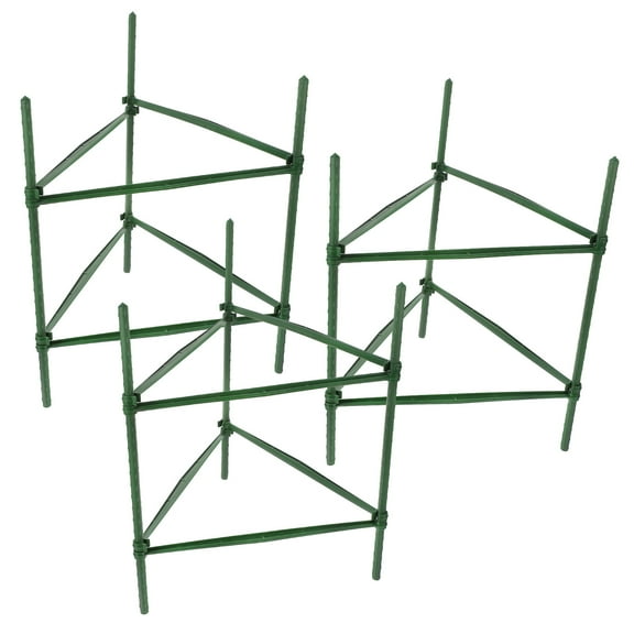 Worgeous 3 Sets Planter Support Cages Trellis Vine Indoor Plants Tomato Rack Green