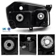 thumbnail image 3 of AKKON - Fits 2005 2006 2007 Dodge Magnum Black Smoked Headlights + LED Blk Smoke Tail Brake Lamps Pair Left + Right, 3 of 5