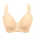 thumbnail image 3 of Sujetador Inalámbrico Transpirable Hebilla Frontal Correa Ancha Ropa Interior Delgada para Mujer Niña, Beige, 46/105 sidaley AP001203-12, 3 of 7
