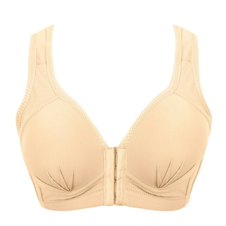 

Wireless Bra Breathable Front Buckle Wide Underwear Thin Strap for Women Girl