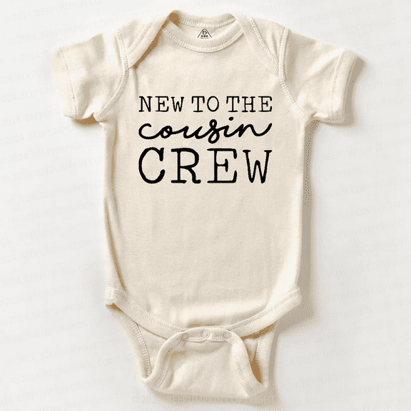 New To The Cousin Crew Baby Bodysuit Cute Baby Onesie, Baby Bodysuit Lat 4424 Cute Baby Onesie, BABY BODYSUIT LAT 4424