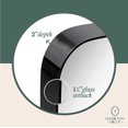 thumbnail image 5 of 30x40cm Metal Black Frame Mirror for Bathroom | Brushed Rectangular Rounded Corner Vanity | 2" Deep Set Design Small Wall Mirrors Decorative, 5 of 5
