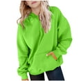 thumbnail image 3 of Hoodies for Teen Girls and Boys Oversized Sweatshirts Juniors Unisex Youth Spring Fall Solid Color Long Sleeve Hooded Sweatshirts(5-14 Years), 3 of 7
