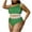 121 Green, variant on Feimerou Women's Plus Size Bikini Sets Swimsuits One Shoulder High Waisted Bikinis Tie High Cut Two Piece Bathing Suits Swimwear
