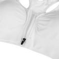 thumbnail image 6 of Pretty Comy Plus Size Women's Zip Front Sports Bra Wireless Active Yoga Sports Bra High Support and Removable Pad Tank Top Racerback M to 4XL, 6 of 7