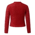 thumbnail image 5 of WREESH Womens Fashion Slim Sweaters Fuzzy Turtleneck Sweater Solid Color Pullover Long Sleeve Tops Casual Turtleneck Sweater Pullover Top Slim Blouse Red, 5 of 7