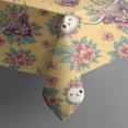 thumbnail image 4 of Yellow Highland Cow Flower Pattern Rectangle Tablecloth 60"x120",Waterproof Polyester Rectangle Table Cloth, Wipeable Spillproof Polyester Tablecloth for Dining, Camping, Indoor and Outdoor, 4 of 6