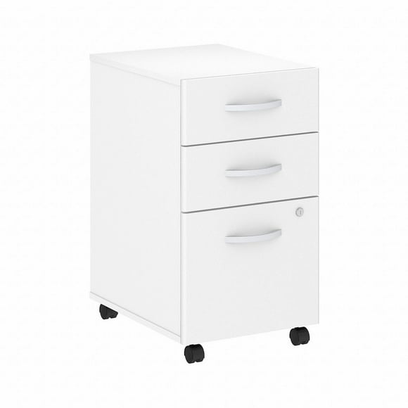 Classeur mobile à 3 tiroirs Studio C de Bush Business Furniture, blanc
