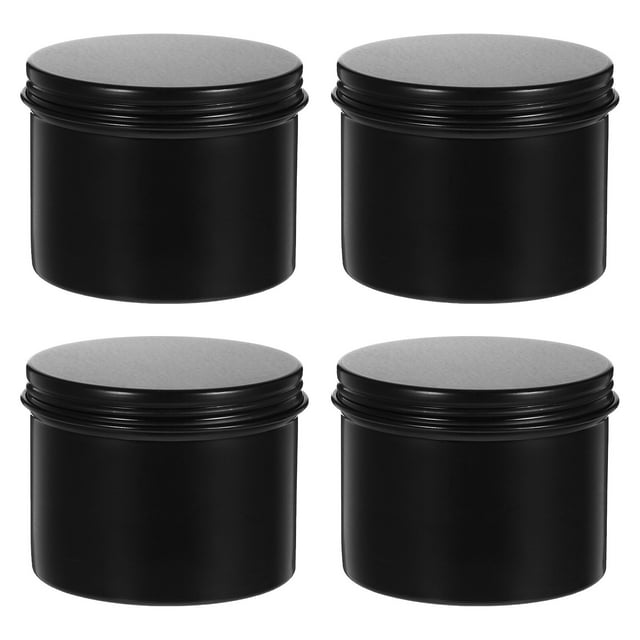 SHISUYAN 4 Pcs Pot Rond en Aluminium Rechargeable Contenant à Thé en Aluminium Bougie Bricolage Boîte en Aluminium