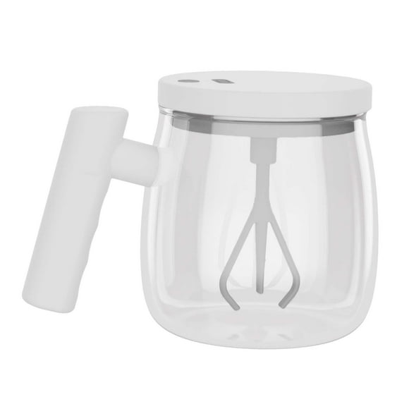 Taza mezcladora automática de 400 ml, taza eléctrica para café, ideal para cocina y dormitorio. Blanco