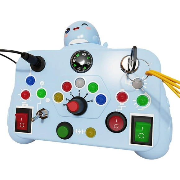 TIELUTT Toddler Busy Board with LED Light Baby Sensory Board Light Switches Preschool Learning Educational Early Reading Comprehension Book B 4400 Issues in Education Toddler Girl Education Education