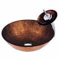 thumbnail image 2 of Vigo Russet Glass Vessel Sink and Waterfall Faucet Set, 2 of 5