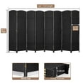 thumbnail image 5 of 8 Panel Room Divider Folding Privacy Screen 5.57 FT Tall Partition Room Separator   Freestanding Wall Divider, Black, 5 of 9