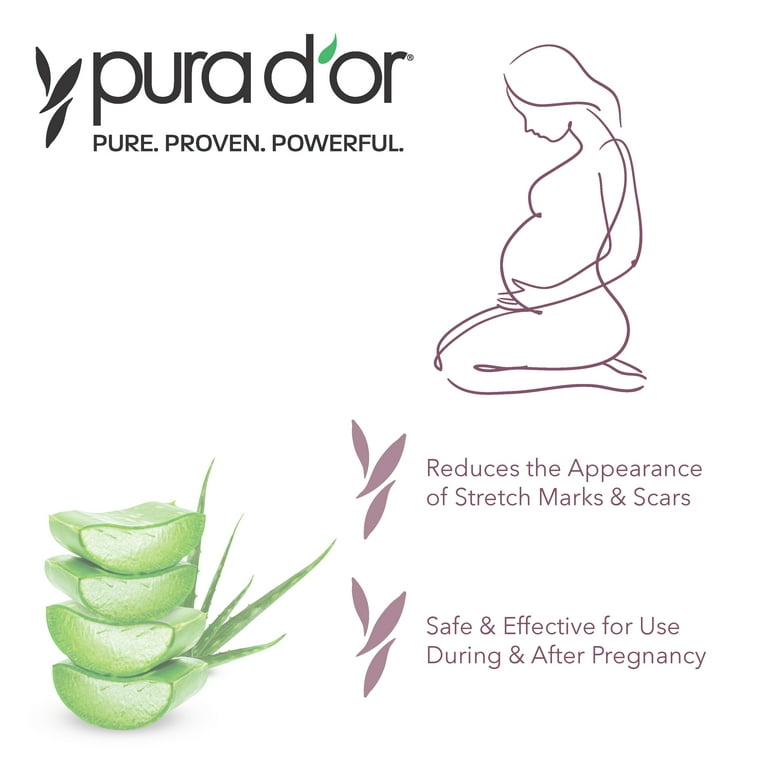 PURA D'OR BetterBelly Advanced Organic Aloe Vera Gel (16 fl oz / 473 mL)  For Maternal Care - Hydrating Moisturizer, Reduces Appearance of Scars &  Stretch Marks - For Belly, Body, and Legs - Walmart.com