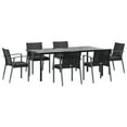 thumbnail image 4 of vidaXL 9 Piece Patio Dining Set with Cushions Poly Rattan and Steel, 4 of 105