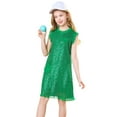 thumbnail image 5 of Big Girl St Patrick's Day Dress Sleeveless Costume Shamrock Dress for 6-12 Year, 5 of 6