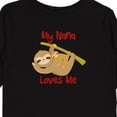 thumbnail image 4 of Inktastic My Nana Loves Me Sloth Boys or Girls Long Sleeve Toddler T-Shirt, 4 of 5