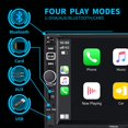 thumbnail image 2 of Double Din Car Stereo Radio Compatible with Apple Carplay and Android Auto, 7-Inch HD Touchscreen with Voice Control, Mirror Link, Backup Camera, Steering, 2 of 7