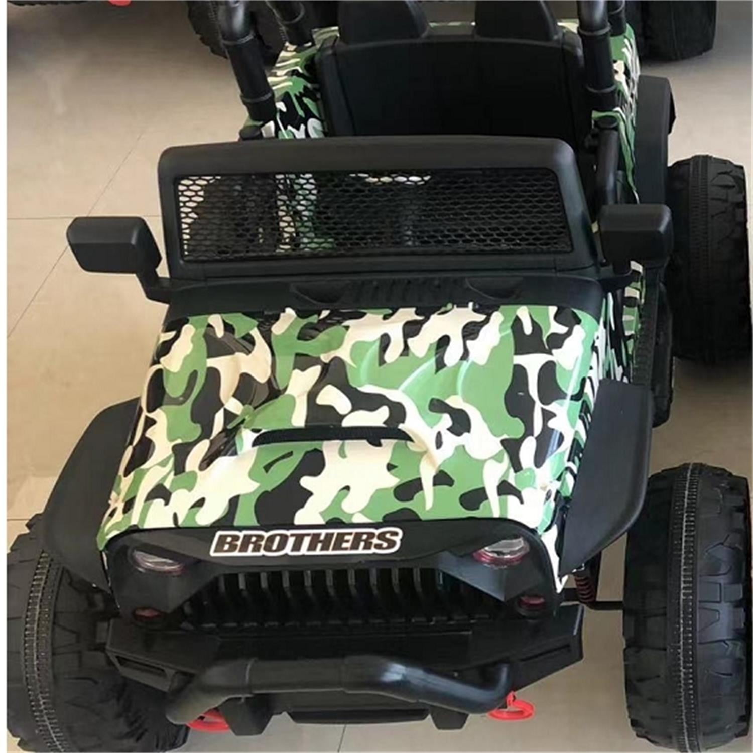 CIPACHO Kids Ride On Truck, 24V Battery Powered Toy Car with Spring Suspension, Remote Control, Camouflage Green