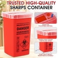thumbnail image 4 of 1 Quart (6-Pack) Sharps Container for Home Use, Needle Disposal Containers, Biohazard Containers, Syringe Disposal, Small Portable Container for Travel, Professional Sharp Waste Disposal, 4 of 7
