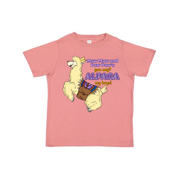 Inktastic Maw Maw and Paw Paw's You Say? Alpaca My Bags Boys or Girls Toddler T-Shirt